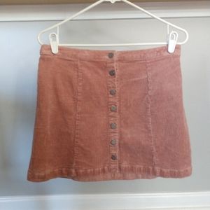 Light pink corduroy skirt